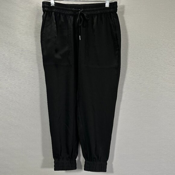 Ann Taylor Pants Womens Small Petite Pull On Flat Front Elastic Cuff Pockets - Picture 1 of 9